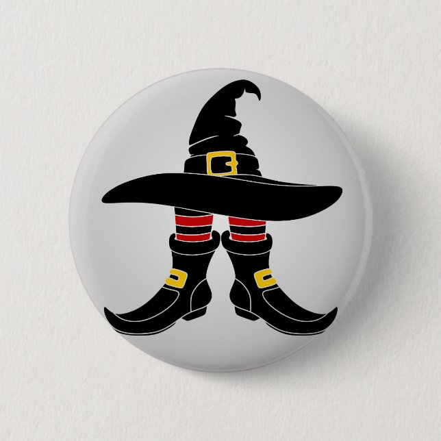 Happy Halloween Witch 6 Cm Round Badge (Front)