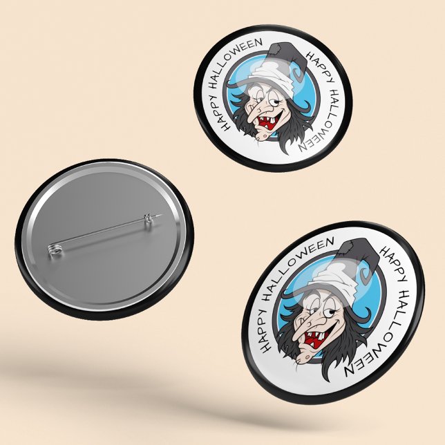 Happy Halloween Witch 6 Cm Round Badge (Creator Uploaded)