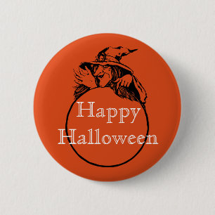 Happy Halloween Witch 6 Cm Round Badge