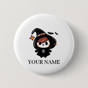 Happy Halloween Witch 6 Cm Round Badge