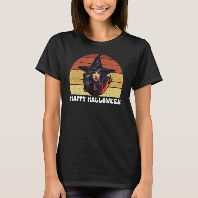 Happy Halloween Witch Bad Witch T-Shirt (Front)