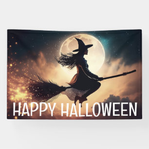 Happy Halloween Witch Banner