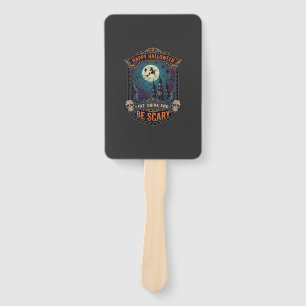 Happy Halloween Witch Castle Skulls Fat Drink Be S Hand Fan