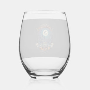 Happy Halloween Witch Castle Skulls Fat Drink Be S Stemless Wine Glass