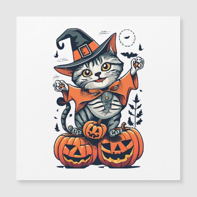 Happy Halloween Witch Cat (Front)