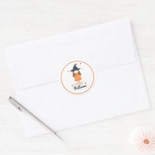Happy Halloween Witch Favour Sticker