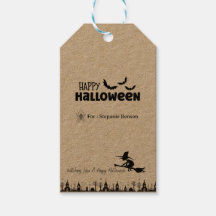Happy Halloween Witch Favour Tags | Personalised