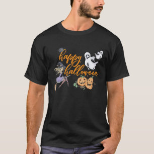 Happy Halloween witch ghosts goblins spiders fall T-Shirt