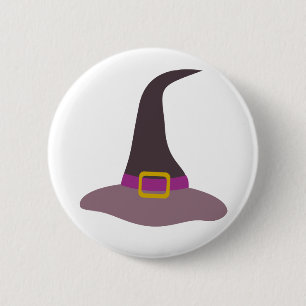 Happy Halloween Witch Hat 6 Cm Round Badge