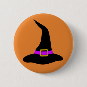 Happy Halloween Witch Hat 6 Cm Round Badge