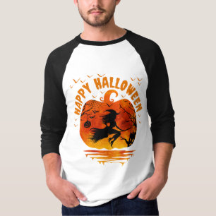 HAPPY HALLOWEEN WITCH MEN WOMEN KIDS COSTUME T-Shi T-Shirt