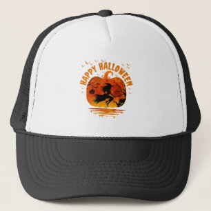 HAPPY HALLOWEEN WITCH MEN WOMEN KIDS COSTUME TRUCKER HAT