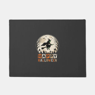 Happy Halloween Witch Moon Cemetery Design_1 Doormat