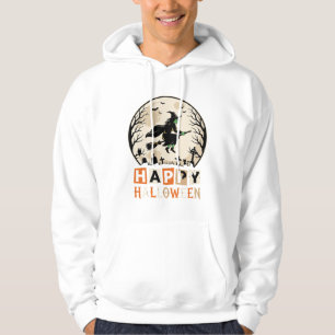 Happy Halloween Witch Moon Cemetery Design_1 Hoodie