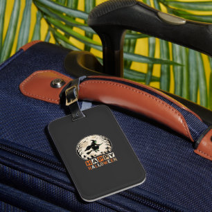 Happy Halloween Witch Moon Cemetery Design_1 Luggage Tag
