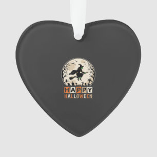 Happy Halloween Witch Moon Cemetery Design_1 Ornament