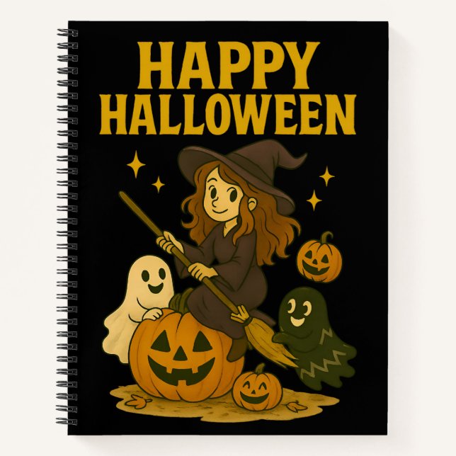 Happy Halloween Witch Notebook (Front)