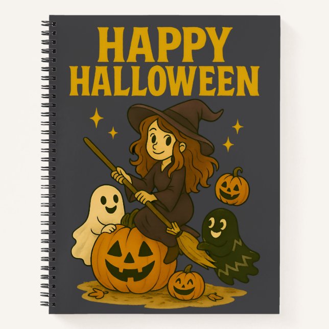 Happy Halloween Witch Notebook (Front)