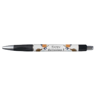 Happy Halloween Witch Pumpkin Flying Broom - Funny