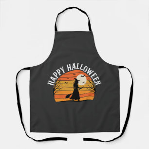 Happy Halloween Witch Sunset Design_1 Apron