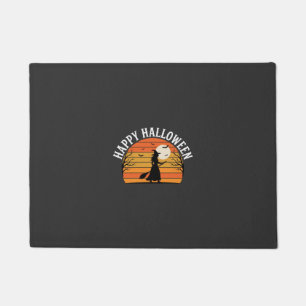 Happy Halloween Witch Sunset Design_1 Doormat