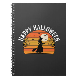 Happy Halloween Witch Sunset Design_1 Notebook
