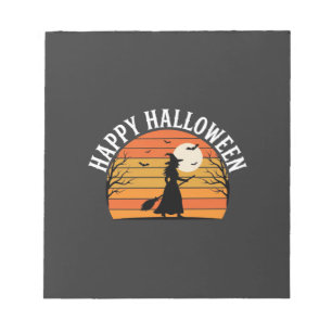 Happy Halloween Witch Sunset Design_1 Notepad