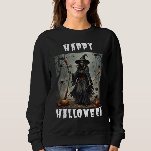 Happy Halloween Witch Sweatshirt (Front)