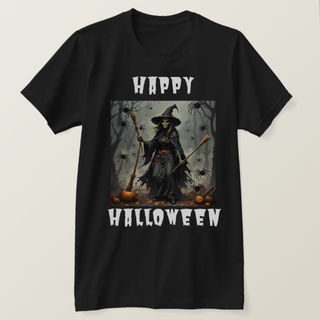 Happy Halloween Witch T-Shirt (Design Front)