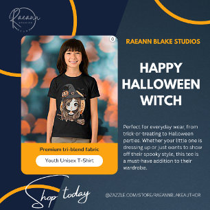 Happy Halloween Witch Tri-Blend Youth T-Shirt  Shirt