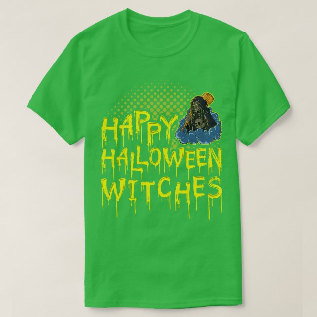 Happy Halloween Witches 1 T-Shirt (Design Front)