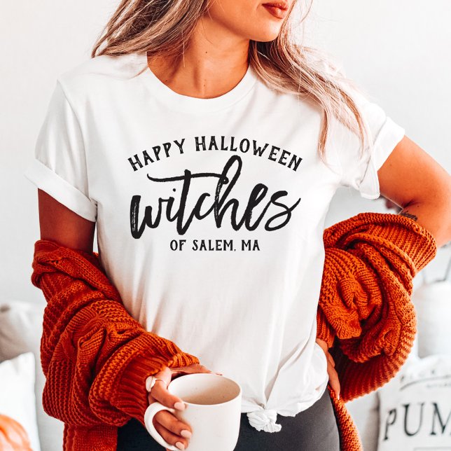 Happy Halloween Witches Black Script Custom City Tri-Blend Shirt (Creator Uploaded)