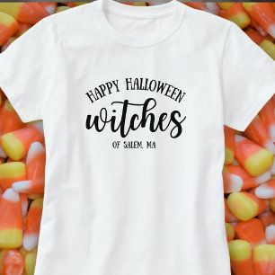 Happy Halloween Witches Black T-Shirt