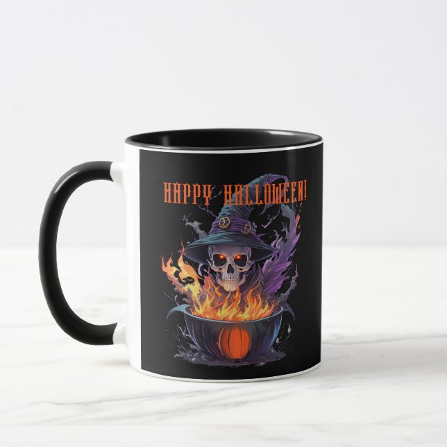 Happy Halloween! Witches Skull Mug (Left)