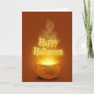 Happy Halloween Witch's Caldron Card