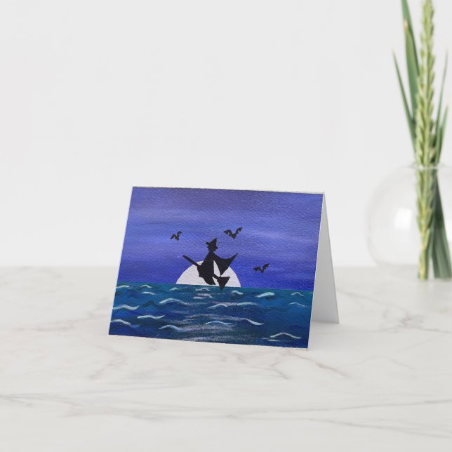 Happy Halloween Witchy Moonrise Card (Front)