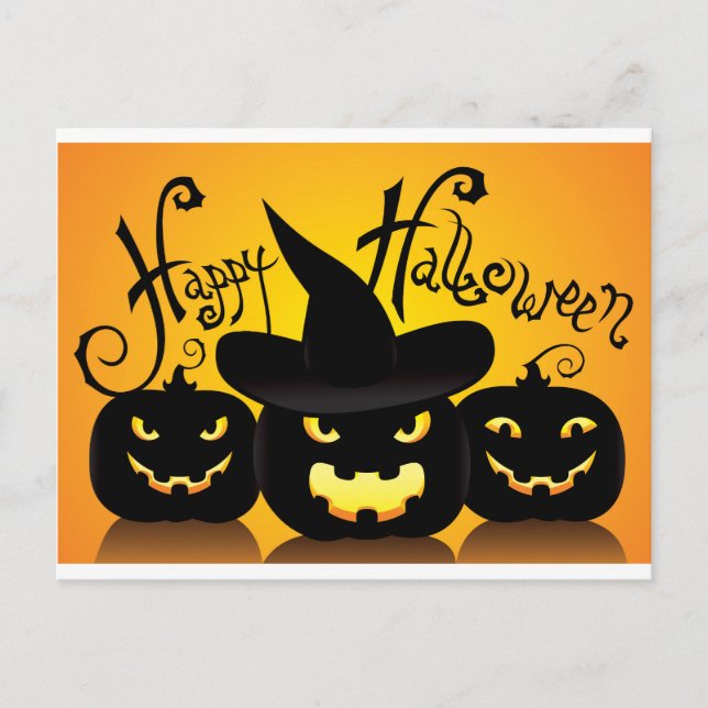 Happy Halloween Witchy Poo Postcard (Front)