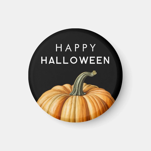 Happy Halloween with big pumpkin Magnet (Front)