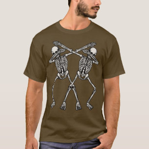 Happy Halloween With Dabbing Dancer Skeletons 1 T-Shirt