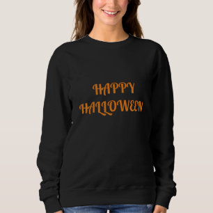 Happy Halloween Women's Orange Black Sweatshirt