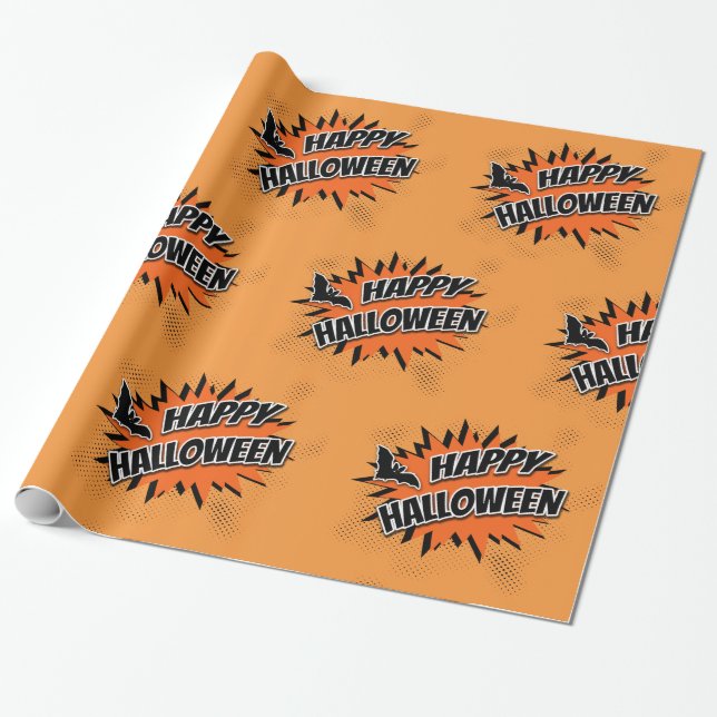 Happy Halloween Wrapping Paper (Unrolled)