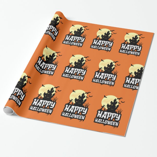 Happy Halloween Wrapping Paper (Unrolled)