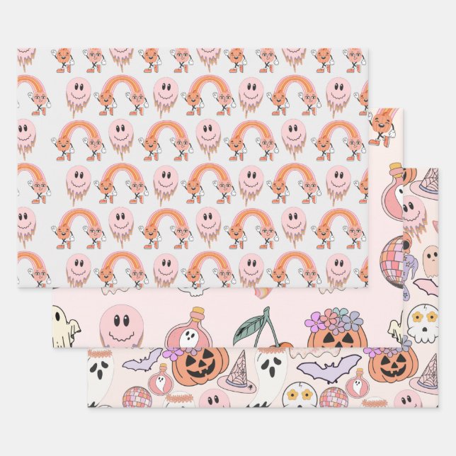 Happy Halloween Wrapping Paper Sheet (Set)