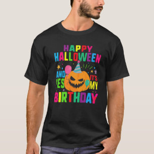Happy-Halloween Yes It S My-Birthday-Colourful T-Shirt