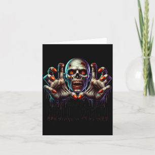 Happy Halloween Zombie Hands Funny Halloween Costu Card