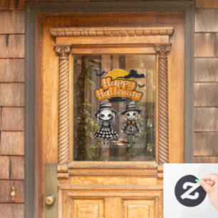 Happy Halloween Zombie's Window Cling