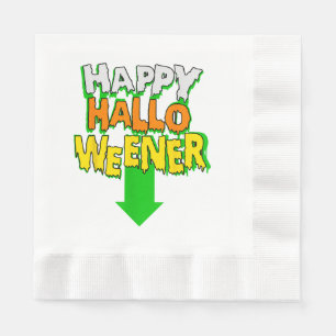 Happy Halloweener Funny Halloween Napkin