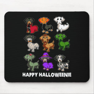 Happy Halloweenie Dachshund Dachshund Halloween Gi Mouse Mat