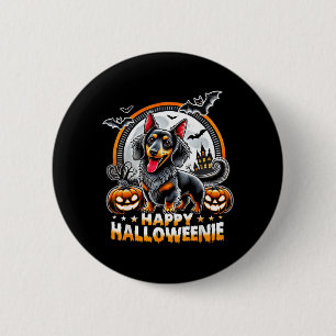 Happy Halloweenie Dachshund Dog Owner Funny 6 Cm Round Badge