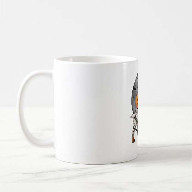Happy Halloweenie Dachshund Mummy Dog  Coffee Mug (Left)